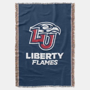 Liberty University Logo Watermark Throw Blanket