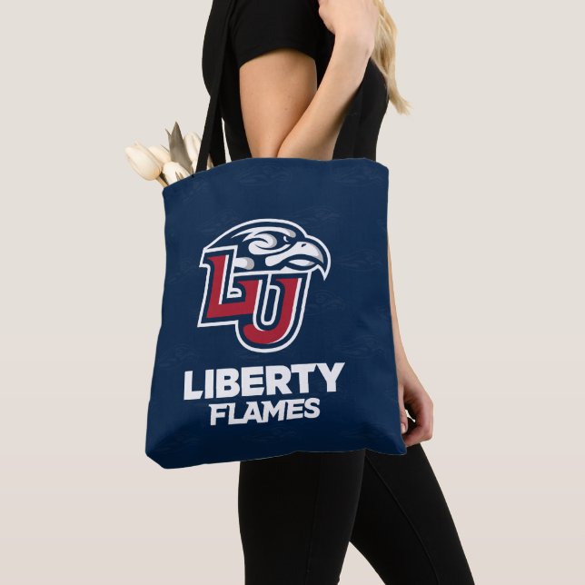 Liberty University Logo Watermark Tote Bag (Close Up)