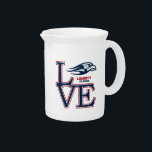 Liberty University Love Beverage Pitcher<br><div class="desc">Check out these Liberty University designs! Show off your Flames pride with these new University products. These make the perfect gifts for the University student,  alumni,  family,  friend or fan in your life. All of these Zazzle products are customizable with your name,  class year,  or club. Go Flames!</div>