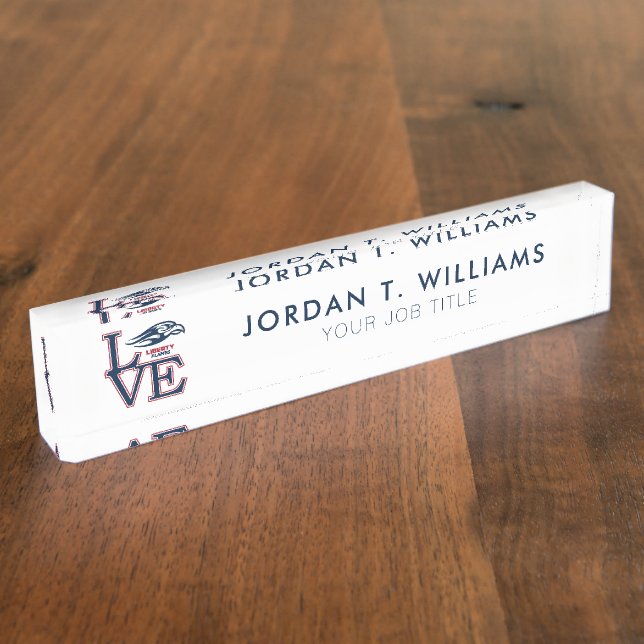 Liberty University Love Desk Name Plate (Side)