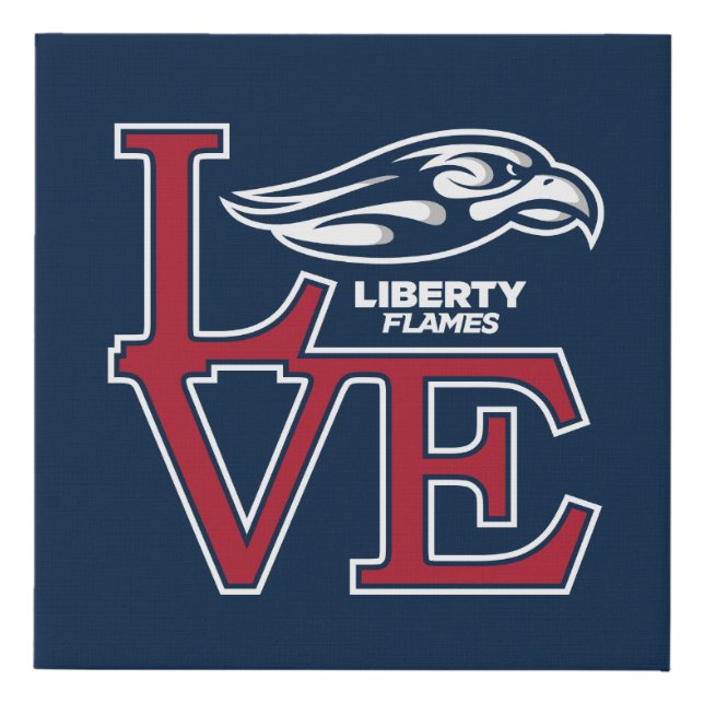Liberty University Love Faux Canvas Print (Front)