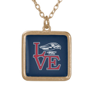 Liberty University Love Gold Plated Necklace