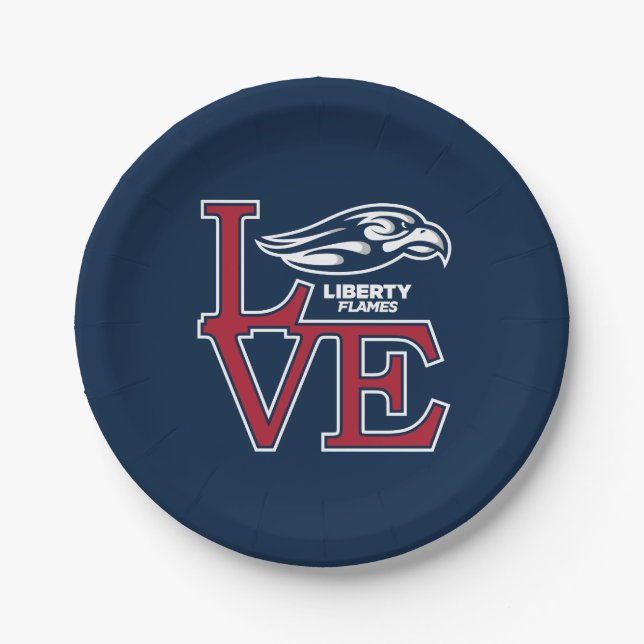 Liberty University Love Paper Plates (Front)