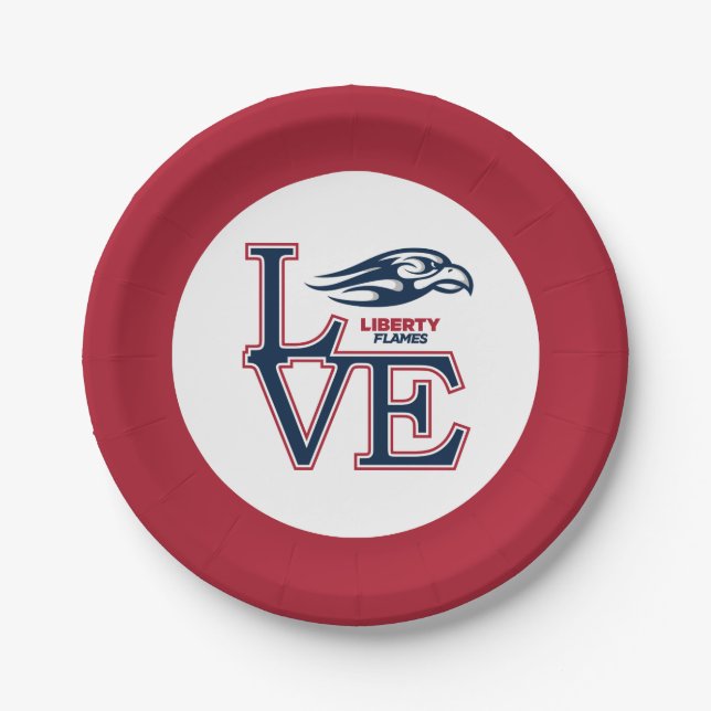 Liberty University Love Paper Plates (Front)