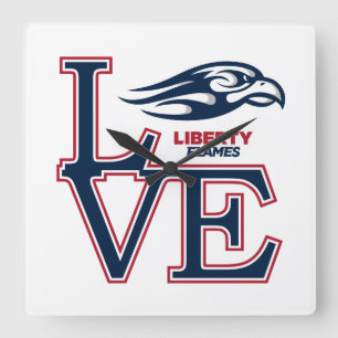 Liberty University Love Square Wall Clock