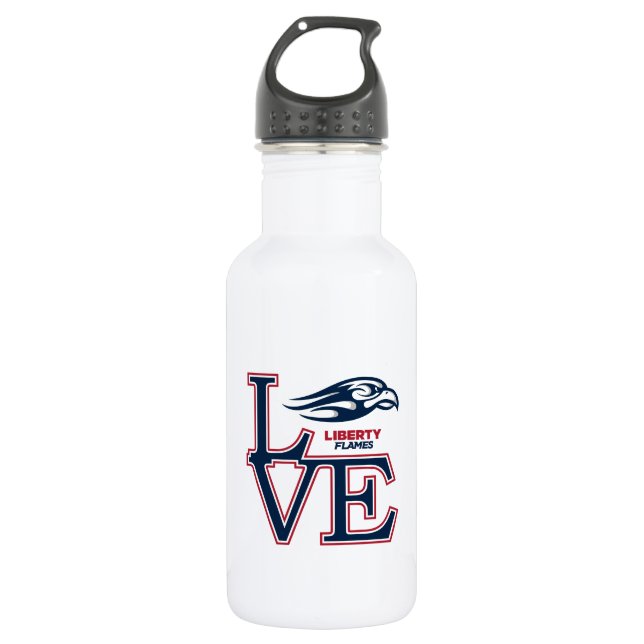 Liberty University Love Stainless Steel Water Bottle (Front)