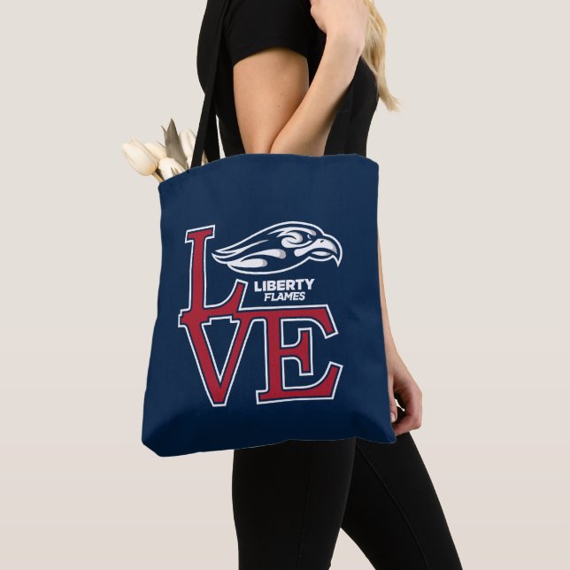 Liberty University Love Tote Bag (Close Up)