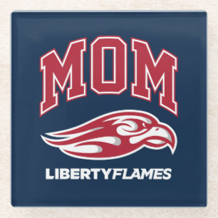 Liberty University Mom Glass Coaster