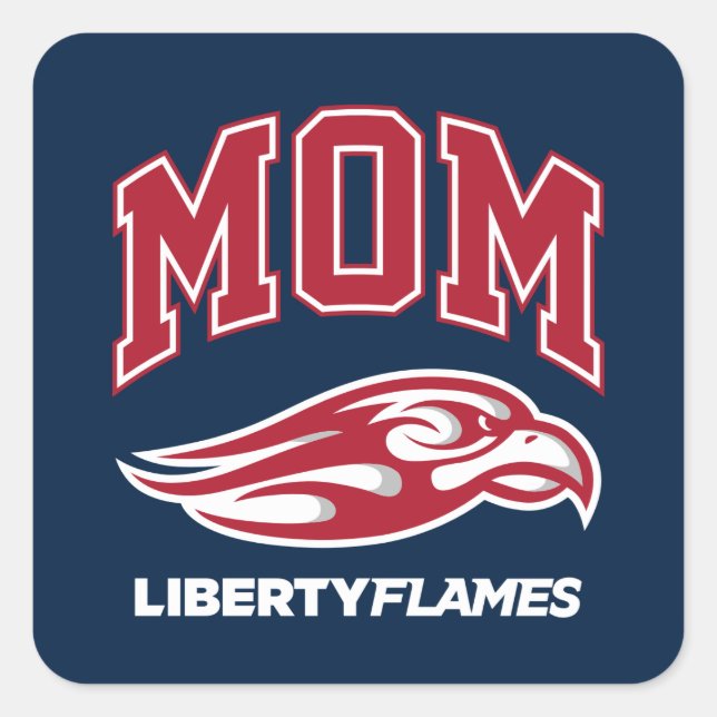 Liberty University Mom Square Sticker (Front)