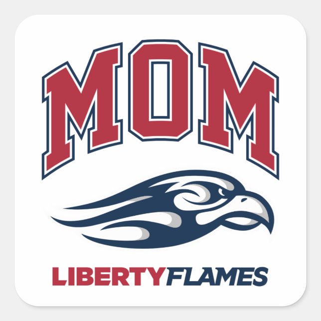 Liberty University Mom Square Sticker (Front)