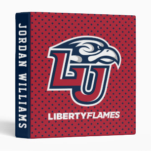 Liberty University Polka Dot Pattern 3 Ring Binder