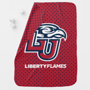 Liberty University Polka Dot Pattern Baby Blanket
