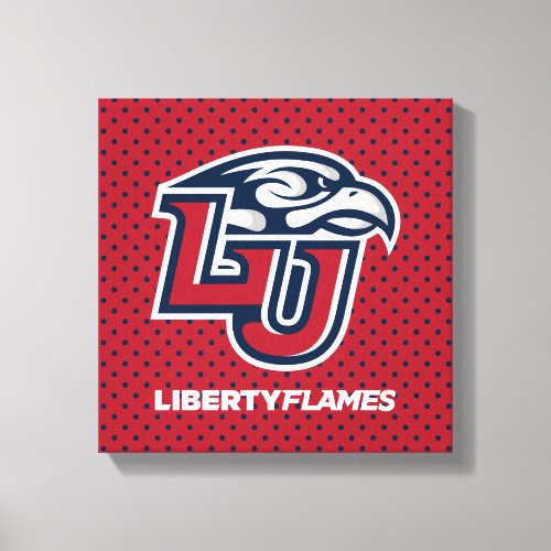 Liberty University Polka Dot Pattern Canvas Print