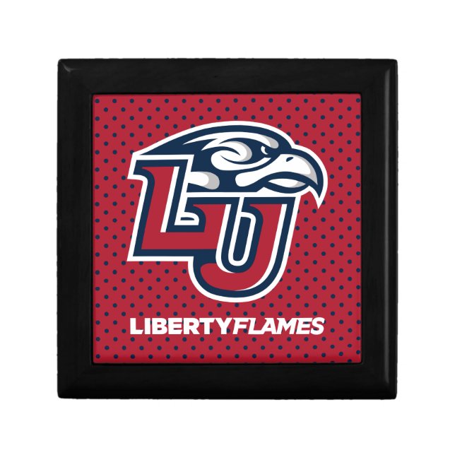 Liberty University Polka Dot Pattern Gift Box (Front)