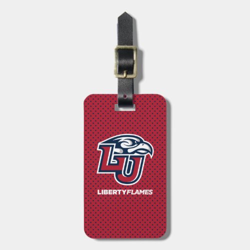 Liberty University Polka Dot Pattern Luggage Tag