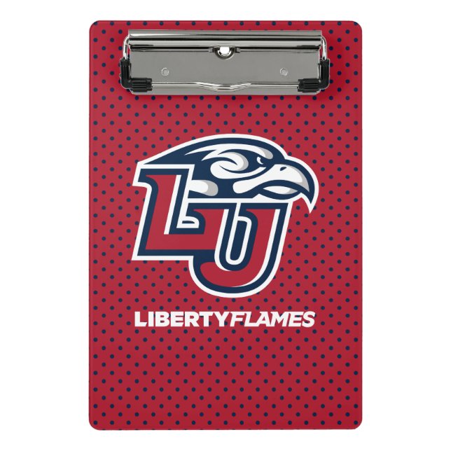 Liberty University Polka Dot Pattern Mini Clipboard (Front)