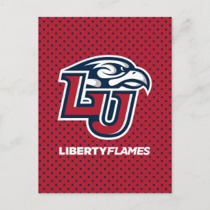 Liberty University Polka Dot Pattern Postcard