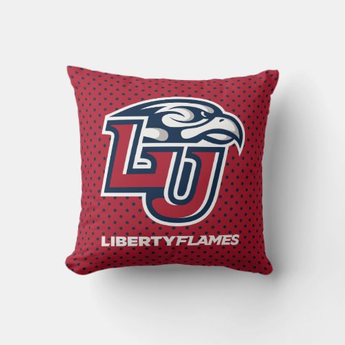 Liberty University Polka Dot Pattern Throw Pillow