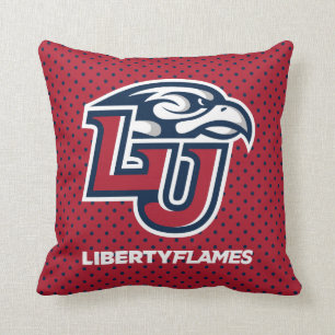 Liberty University Polka Dot Pattern Throw Pillow