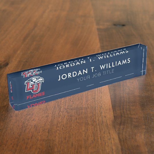 Liberty University Primary Logo Desk Name Plate Zazzle Com