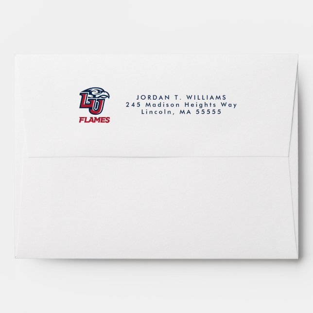 Liberty University Primary Logo Envelope (Back (Top Flap))