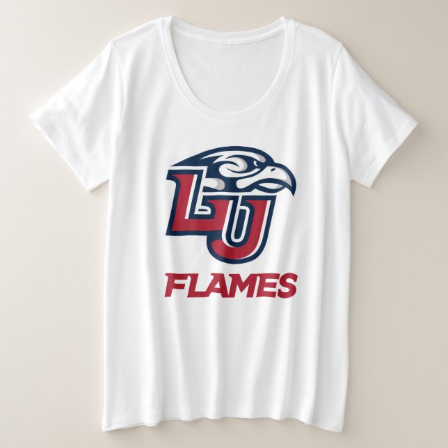 Liberty University Primary Logo Plus Size T-Shirt (Design Front)