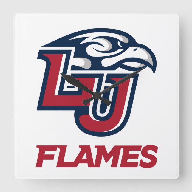 Liberty University Primary Logo Square Wall Clock (Front)