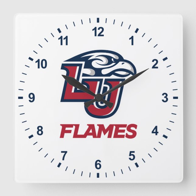 Liberty University Primary Logo Square Wall Clock (Front)