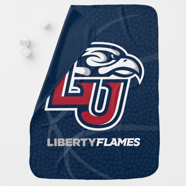 Liberty University State Basketball Baby Blanket (In Situ)