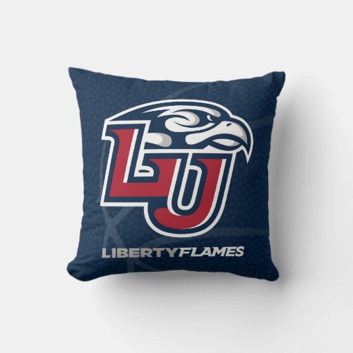 Liberty University State Basketball Throw Pillow
