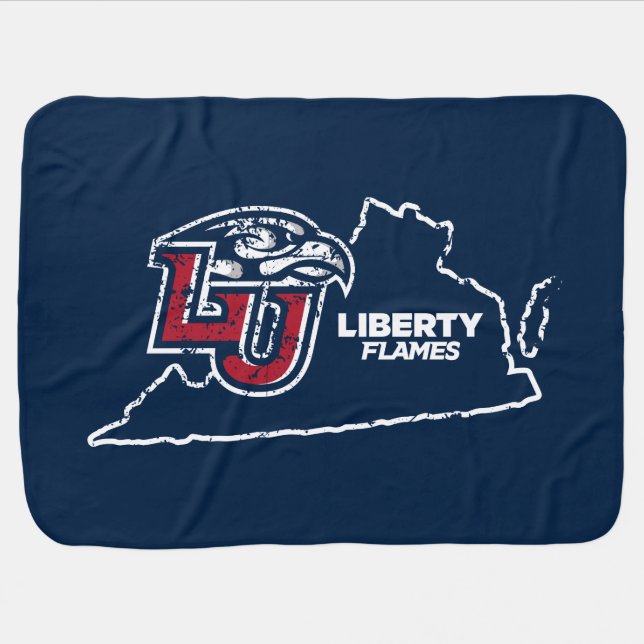 Liberty University State Love Baby Blanket (Horizontal)