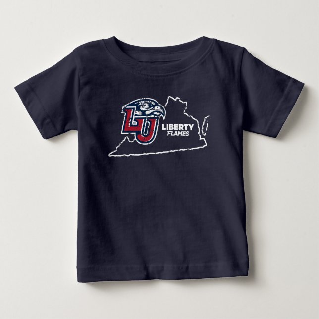 Liberty University State Love Baby T-Shirt (Front)