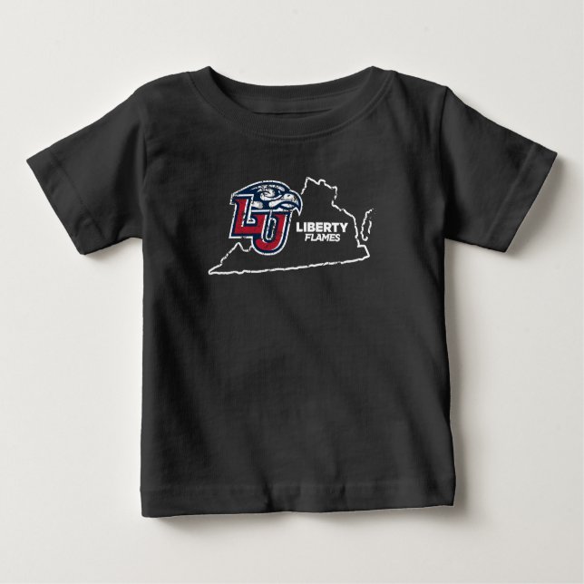 Liberty University State Love Baby T-Shirt (Front)