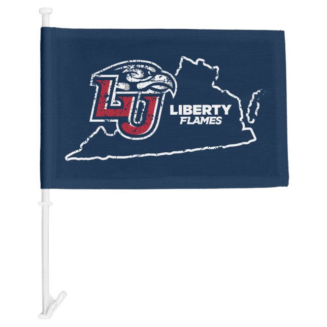 Liberty University State Love Car Flag (Front)