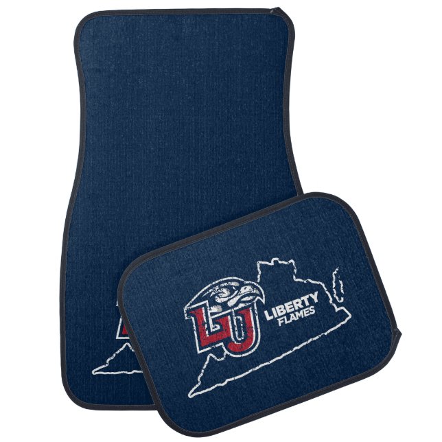 Liberty University State Love Car Floor Mat (Set)