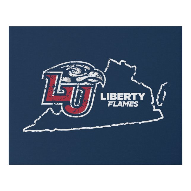 Liberty University State Love Faux Canvas Print (Front)