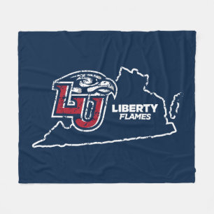 Liberty University State Love Fleece Blanket