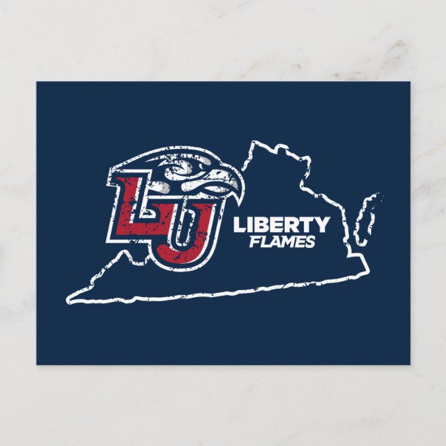 Liberty University State Love Invitation Postcard (Front)