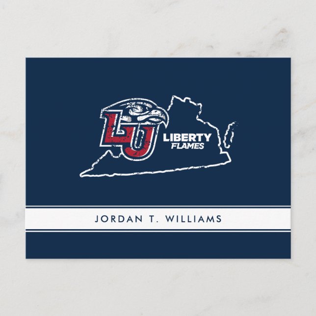 Liberty University State Love Invitation Postcard (Front)