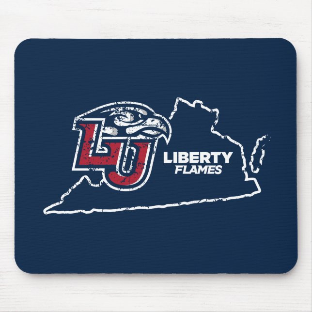 Liberty University State Love Mouse Pad (Front)