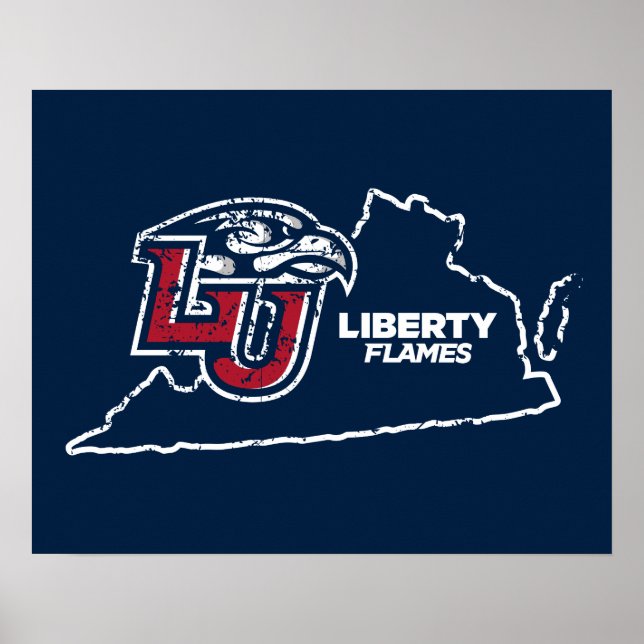 Liberty University State Love Poster (Front)