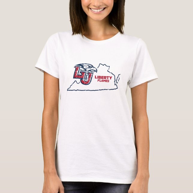 Liberty University State Love T-Shirt (Front)
