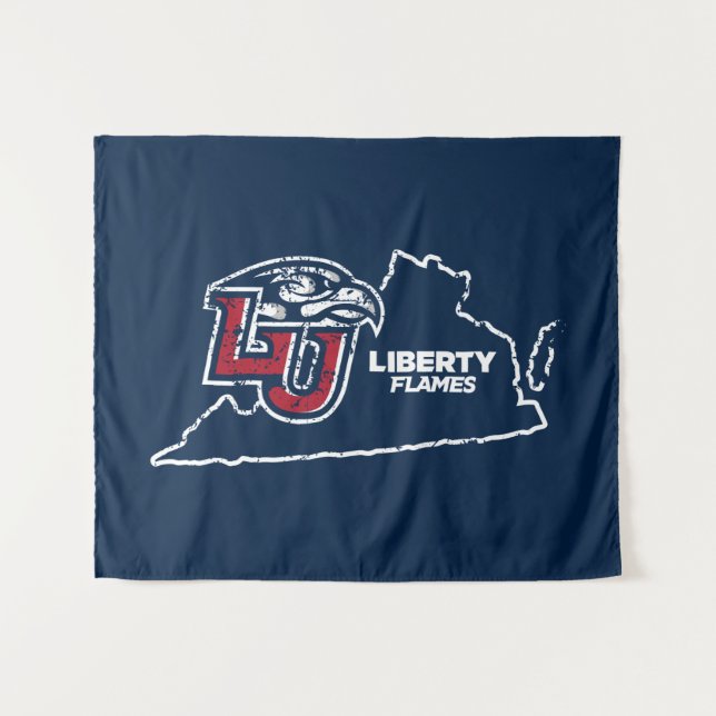 Liberty University State Love Tapestry (Front (Horizontal))
