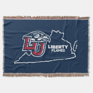 Liberty University State Love Throw Blanket
