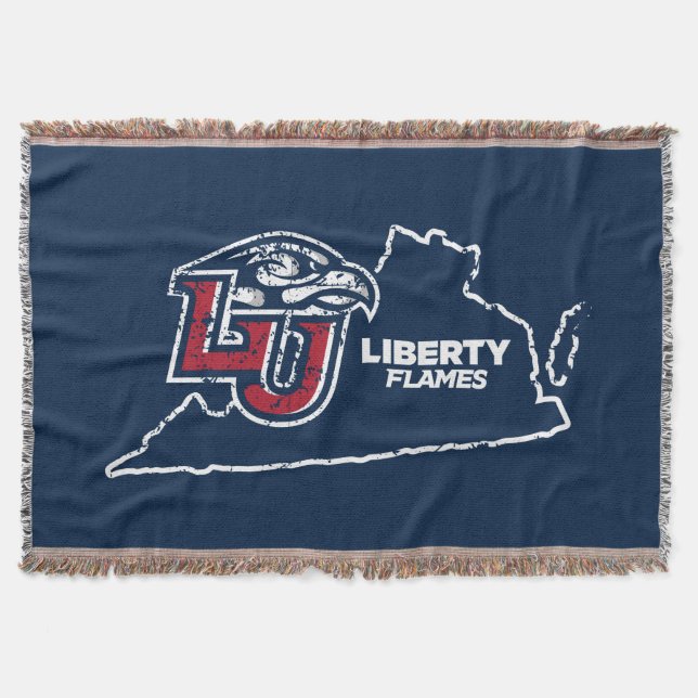 Liberty University State Love Throw Blanket (Front)