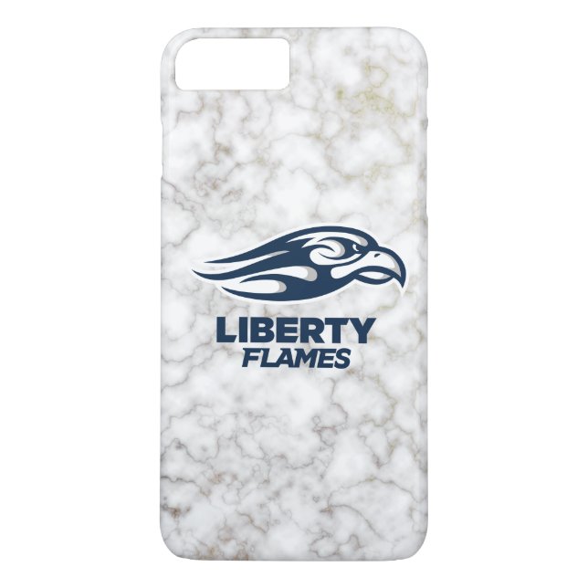 Liberty University White Marble Case-Mate iPhone Case (Back)
