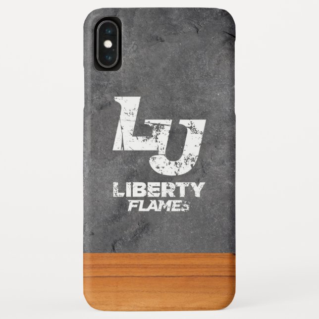 Liberty University Wood Cement Half White Case-Mate iPhone Case (Back)