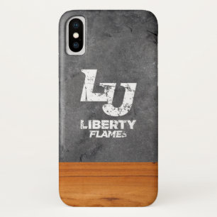 Liberty University Wood Cement Half White iPhone X Case
