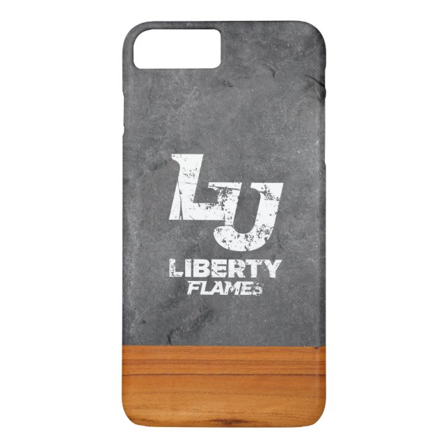 Liberty University Wood Cement Half White Case-Mate iPhone Case (Back)