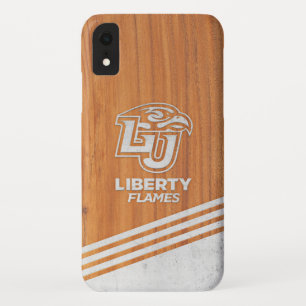 Liberty University Wood Cement Logo Stripe Color iPhone XR Case